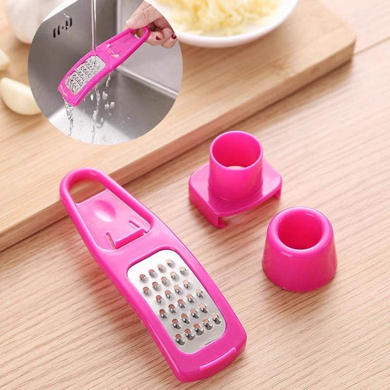 Garlic Peeler, 2025 New Garlic Crusher Mini Grater,Multifunctional Ginger Grater for Kitchen,Removable Design,Portable Vegetable Graters for Home,Lightweight Handheld Graters for Chef Kitchen Gadgets - Image 4